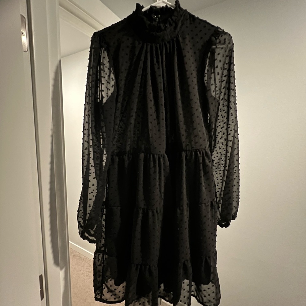 Trixxi Black Textured Dress